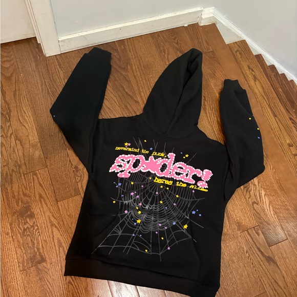 Sp5der Black Hoodie